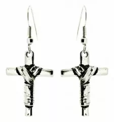 Cross Drop Earrings