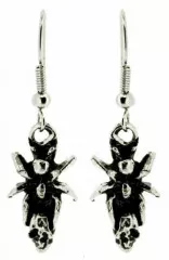 Skull Spider Drop Earrings