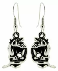 Totenkopf Schlange Ohrringe