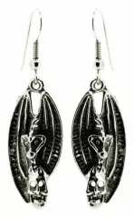 Ohrringe Totenkopf Fledermaus