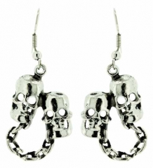 Earrings Chain Skull