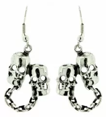 Earrings Chain Skull