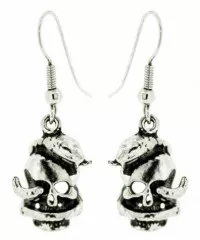 Ohrringe Totenkopf Schlange