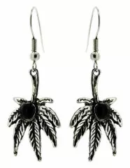 Hanf Schwarzer Stein Ohrhänger