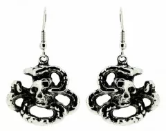 Earrings Skull Cobra