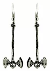 Earrings Axe Skull