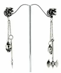 Axt Ohrringe Piratenkopf