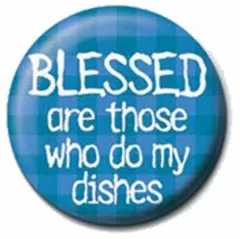 Button Badge Blessed