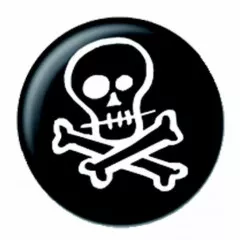 Button Badge Skull & Crossbones