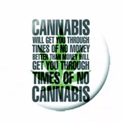 Button Badge Cannabis