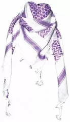 Tactical Shemagh Scarf White Purple