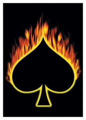 Posterfahne Flaming Ace of Spades
