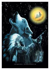 Poster Flag Legends of America - Moon Wolf