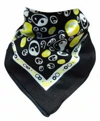 Bandana Head Wrap Scarf Yellow Yin Yang