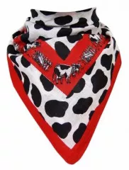 Bandana Head Wrap Scarf Red Cow