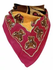 Bandana Head Scarf Pink Teddy Bear