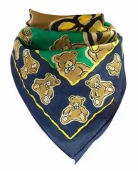 Bandana Head Scarf Blue Teddy Bear