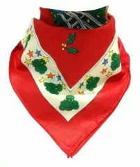 Bandana Head Wrap Scarf Red Christmas