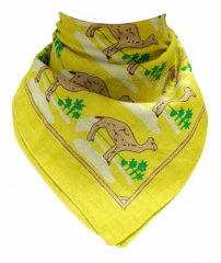Bandana Head Wrap Scarf Camel Caravan Yellow
