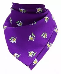Bandana Halstuch Edelweiß Lila