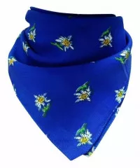 Bandana Halstuch Edelweiß Blau
