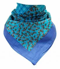 Bandana Halstuch Blaue Karos