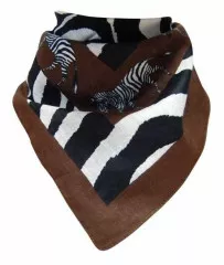 Bandana Head Wrap Scarf Brown Zebra