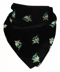 Bandana Head Wrap Scarf Edelweiss Black