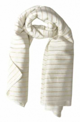 Baumwolle Polyester Tuch Weiß & Gold