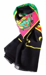 Printed Cotton Scarf Star Sign