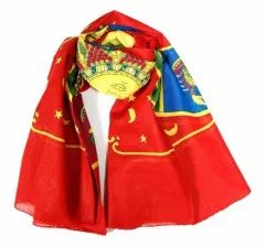 Printed Cotton Scarf Star Sign