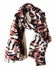 Printed Cotton Scarf Tiger