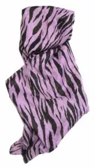 Printed Cotton Scarf Purple Zebra
