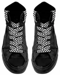 Schnürsenkel Weiß Schachmuster