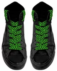 Schnürsenkel Grün Schachmuster