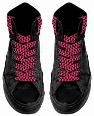 Shoe Laces - Pink Chess Pattern
