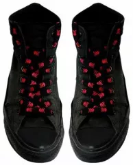 Red Skull Print Shoelaces