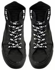 White Skulls & Stars Shoelaces
