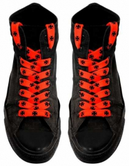 Shoe Laces - Orange Iron Cross