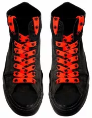 Orange Iron Cross Shoelaces