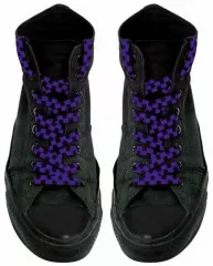 Schnürsenkel Lila Schachmuster