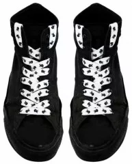 White Skull Shoelaces