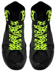 Neon Yellow Skull Shoelaces