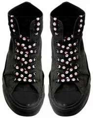 Skull With Bow Print Shoelaces