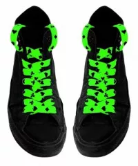 Schnürsenkel Karten Symbole (Neon Grün)