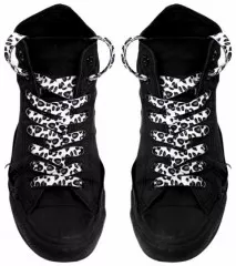 Schnürsenkel – Leoparden-Design Schwarz / Weiß