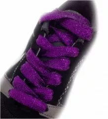 Glitter Purple Shoelaces