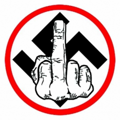 Aufnäher Anti Nazi Finger