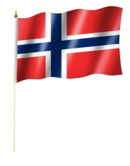 Norwegen Stockfahnen