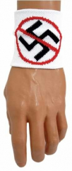 Sweatband White Stop Nazi